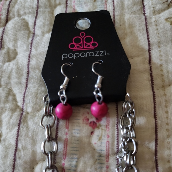Paparazzi Practical Paleo Pink Stone Bracelet and Necklace Set - Picture 5 of 6